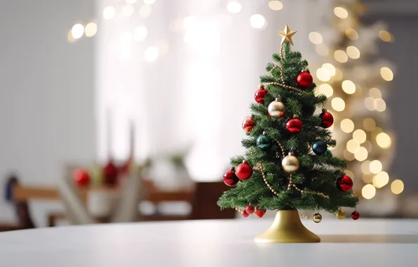 Decoration, background, balls, tree, New Year, Christmas, new year, happy
