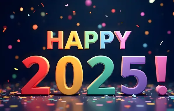 Figures, New year, date, AI art, neural network, New Year 2025