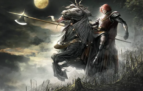 Picture the moon, horse, knight, The Cross Rancor, Lineage