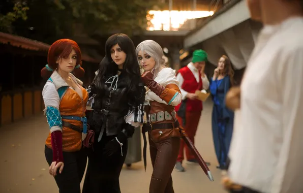The conversation, outfits, costumes, cosplay, communication, images