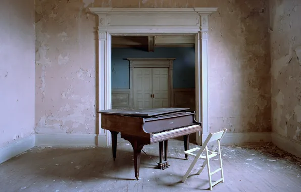 Picture music, chair, piano