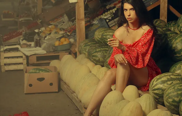 Look, model, watermelons, Vadim Aksenov