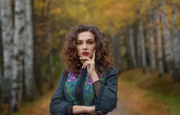 Picture look, girl, pose, model, hair, bokeh, Tanya Markova