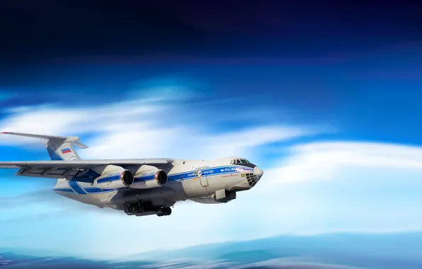 The plane, Russia, The Il-76, Ilyushin, Il-76TD, Candid, Volga-Dnepr, Alexander Iartsev