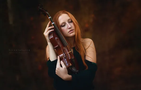 Girl, music, violin