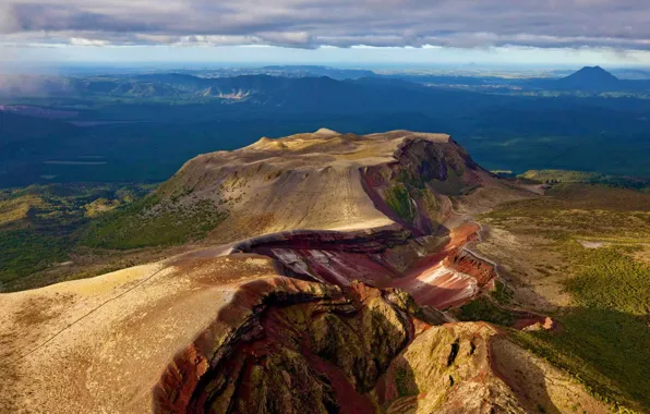 Mountains, New Zealand, North island, Tarawera