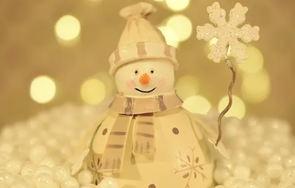 Picture background, holiday, toy, new year, blur, snowman