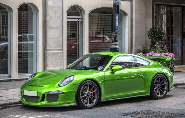 Porsche, Green, GT3, Street, 991