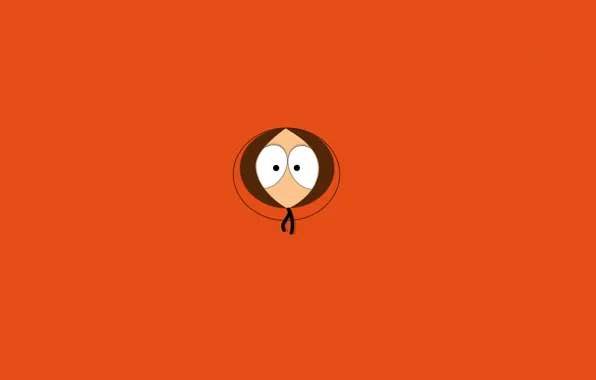 Picture minimalism, South Park, orange background, South Park, Kenneth (Kenny) McCormick, Kenny McCormick, kenny