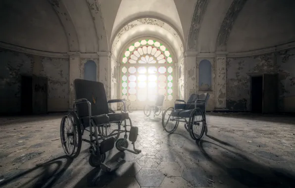 Background, hall, strollers