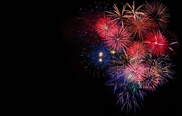 Celebrating New Year Holidays. Majestic Salute Over Coastal Cityscape at  Night. Happy Christmas Time with Colorful Fireworks Stock Photo - Alamy