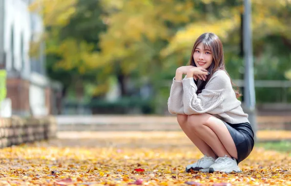 Picture girl, the city, Asian