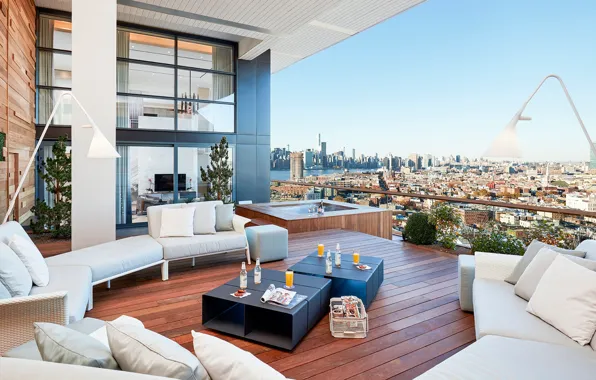 New York, Brooklyn, penthouse, megapolis, terrace, Vale Garden residence, The William Vale, by Studio Munge