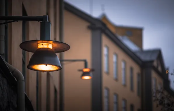 Street, the evening, lights