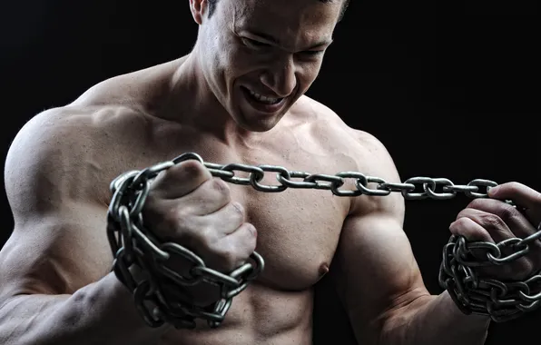 Man, muscles, strength, string