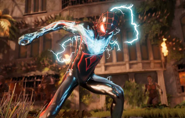 Picture power, electricity, Marvel Spider Man 2, Males Morales