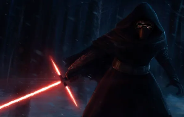 Forest, star wars, star wars, battle, lightsaber