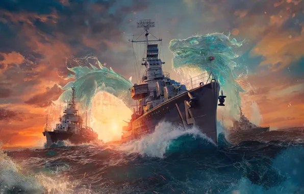 The theme, ships, fantasy, sea