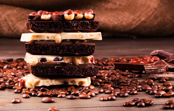 Chocolate, Coffee, Coffee beans