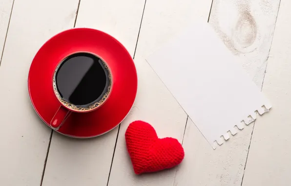 Picture heart, coffee, Cup, red, love, heart, cup, romantic