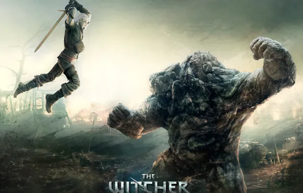 Picture jump, the witcher, Golem