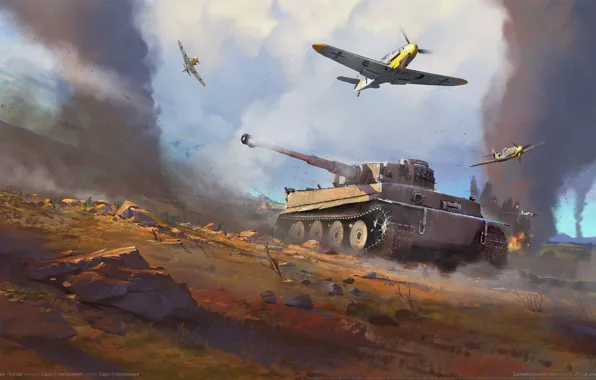 Tanks, aircraft, game wallpapers, The second World war, WW2, War Thunder