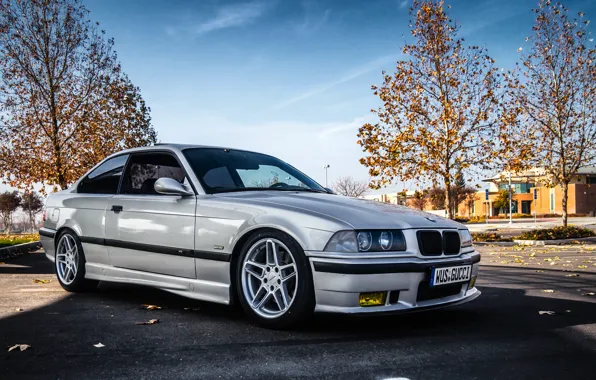 Picture BMW, silver, BMW, silver, front, E36