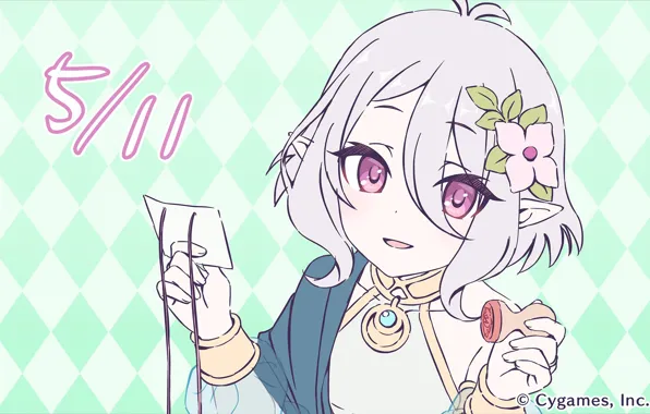 Flower, girl, print, cygames, princess connect