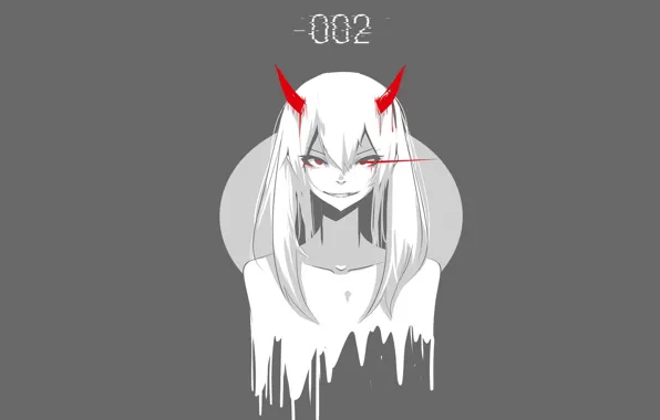 Girl, smile, horns, Darling In The Frankxx, Cute in France