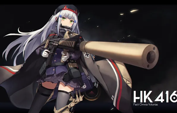 Picture girl, weapons, art, Girls Frontline