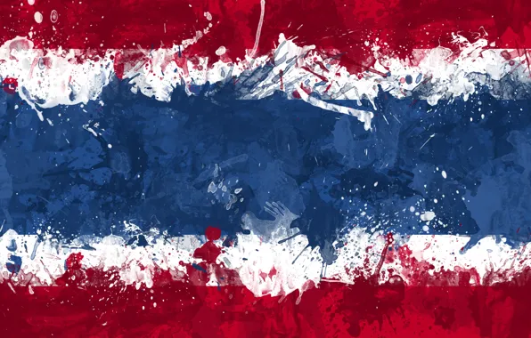 Picture paint, flag, flag, The Kingdom Of Thailand