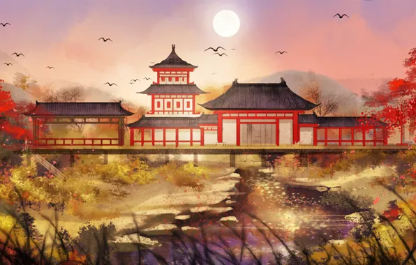 Landscape, East, house