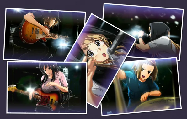 Photo, girls, K-On, anime, art, Mio Akiyama, Azusa Nakano, Tsumugi Kotobuki