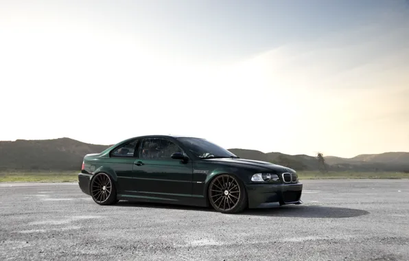 Wallpaper BMW, E46, Wheels, Bronze, M3, Dark green images for desktop ...