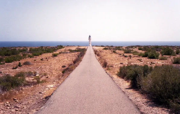 Summer, sea, ocean, pathway, lighthouse