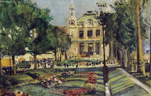 Picture, the urban landscape, 1929, Lucien Adrion, Lucien Adrion, Casino Monte Carlo