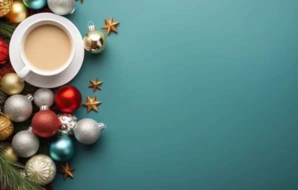 Picture balls, Shine, new year, Christmas, Christmas decorations, Christmas decorations, AI art, neural network