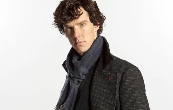 Look, background, scarf, Sherlock Holmes, coat, Benedict Cumberbatch, Benedict Cumberbatch, Sherlock