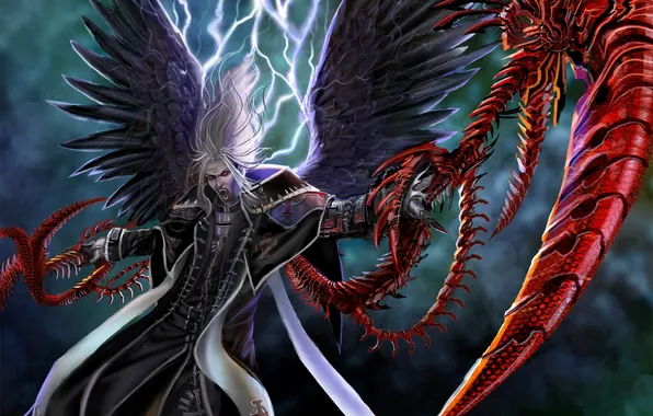 Picture zipper, bloody, angel of darkness