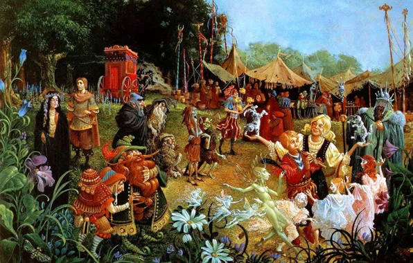 Flowers, glade, tale, picture, circus, fantasy, lrs Christensen