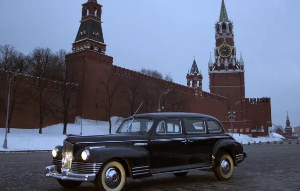 Lights, The Kremlin, car, black, 110, ZiS