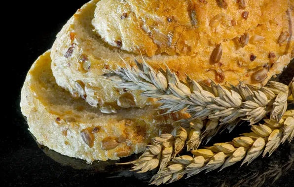 Wheat, macro, ear, grain, bread, bun