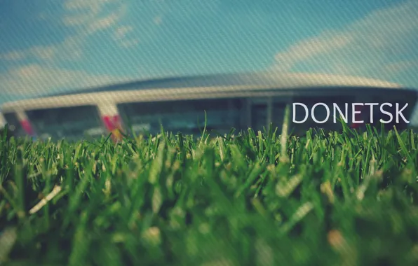 Picture Macro, Grass, Day, Donetsk, Stadium, Donbass Arena