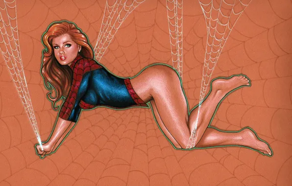 Girl, costume, red, spider-man, Spider-Man, Mary Jane Watson, Mary Jane