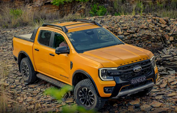 Picture car, Ford, yellow, Ranger, Ford Ranger Wildtrak X