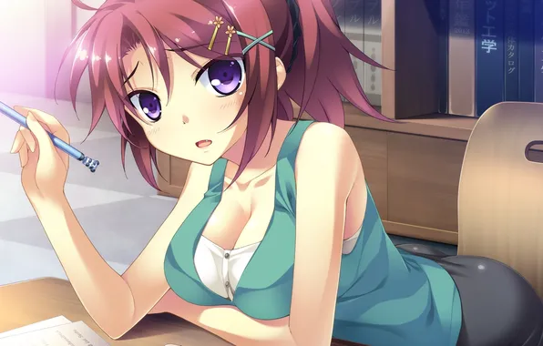 Chest, look, girl, room, surprise, handle, art, Ryuusei Kiseki -Shooting Probe-