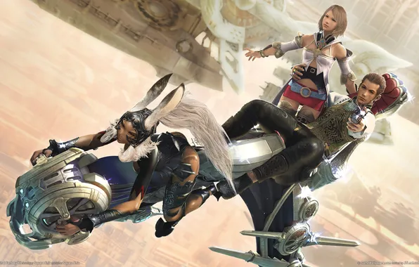 Picture weapons, girls, rabbit, motorcycle, guy, ears, final fantasy, xii