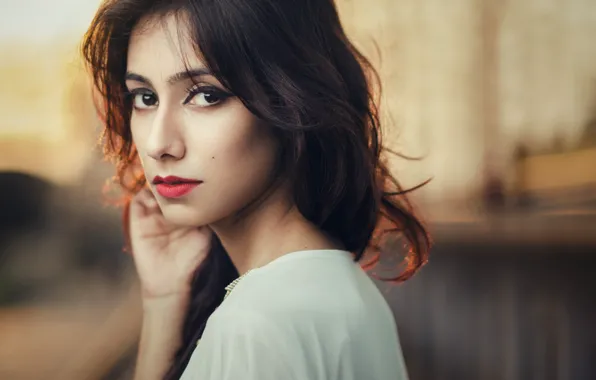 Look, face, portrait, brunette