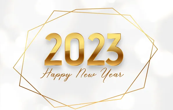 Line, the inscription, figures, white background, New year, figure, gold, date