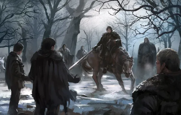 Picture Ghost, a direwolf, Game of Thrones, Jon Snow